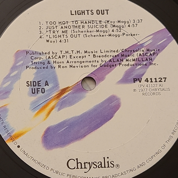 UFO Lights Out vintage vinyl album black white LP GUC - Picture 6 of 8